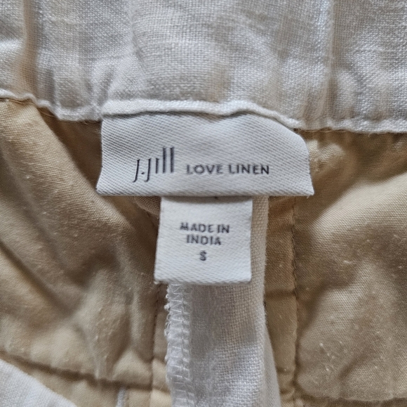 J. Jill Love Linen Ivory Wide Leg Pants Size Small - Picture 3 of 6